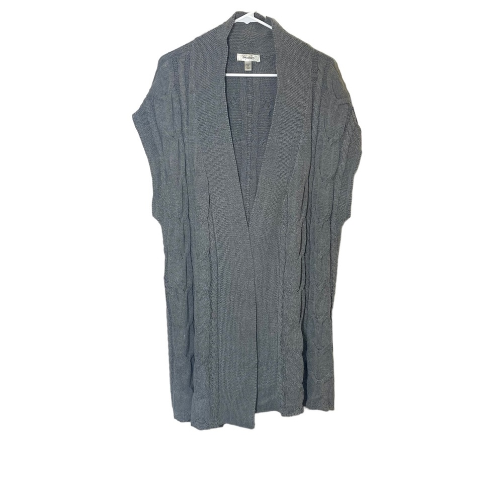 Dress Barn Short Gray Cardigan Sweater